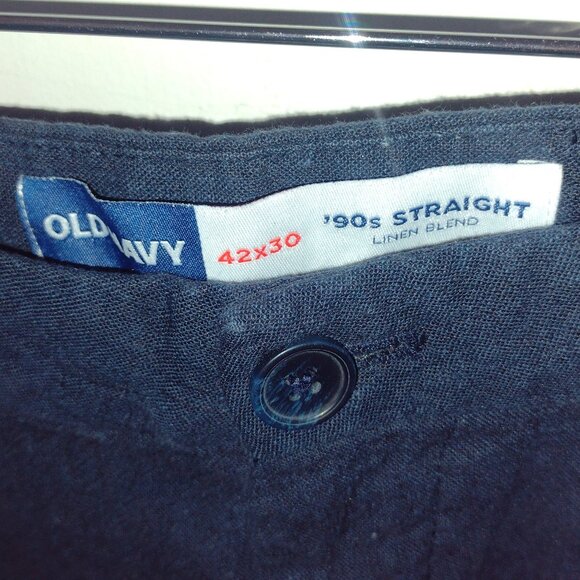 Old Navy 2025 Men Linen-Blend suit XL Blazer 42x30 Chinos, Navy Blue - Picture 9 of 9